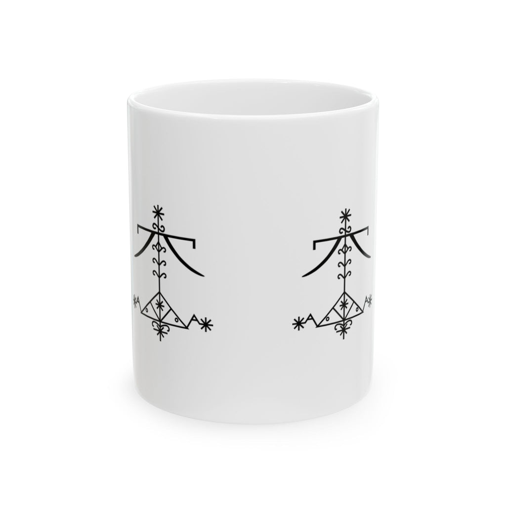 OGOU Veve Ceramic Mug — 11oz & 15oz Spiritual Vodou Symbol Coffee Cup