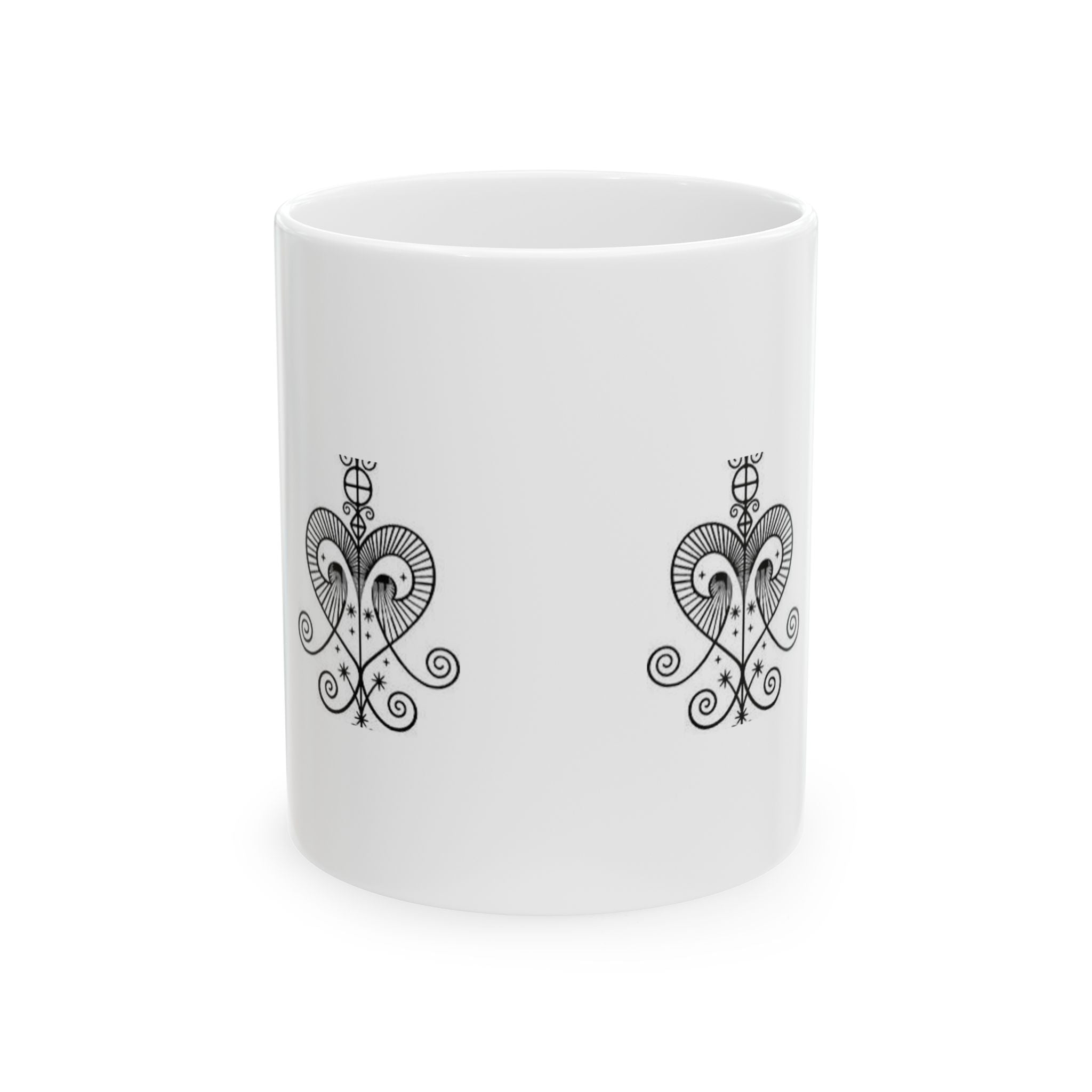 Freda’s Veve Ceramic Mug — 11oz & 15oz Spiritual Symbol Coffee Cup