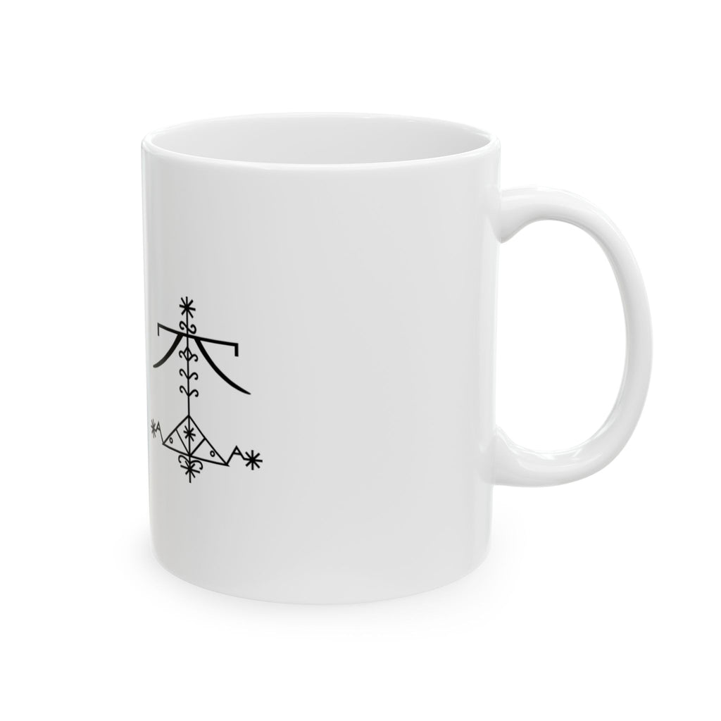 OGOU Veve Ceramic Mug — 11oz & 15oz Spiritual Vodou Symbol Coffee Cup