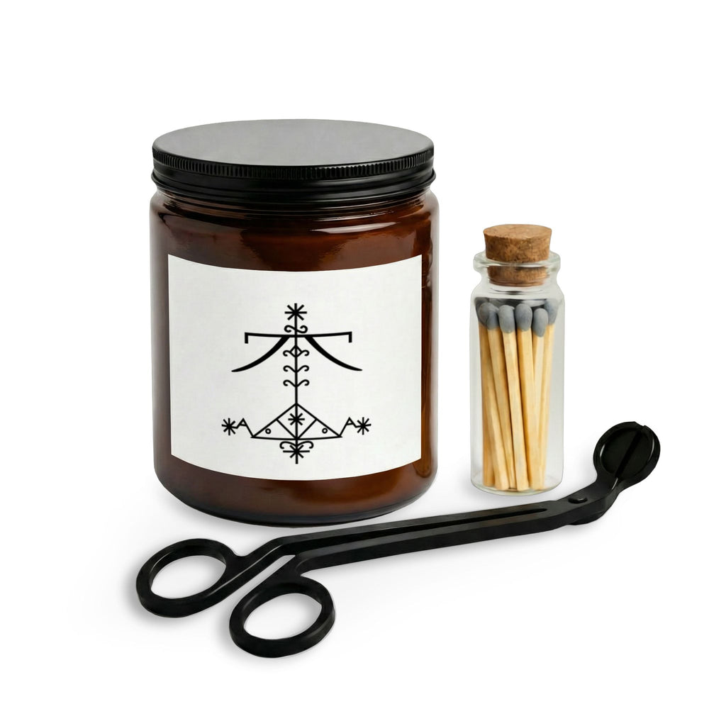 Minimal Sigil Candle Set with Matches & Wick Trimmer — PAPA OGOU FERAY