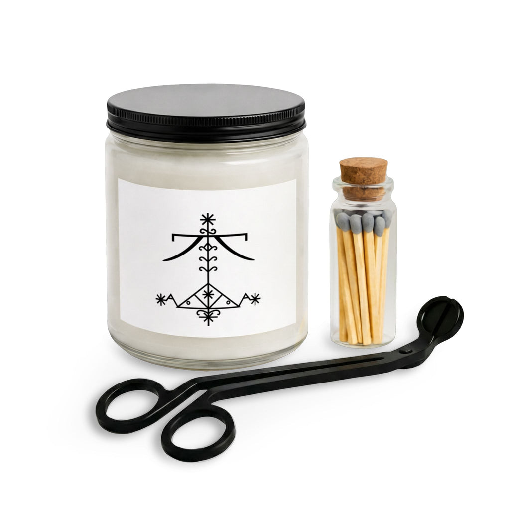 Minimal Sigil Candle Set with Matches & Wick Trimmer — PAPA OGOU FERAY
