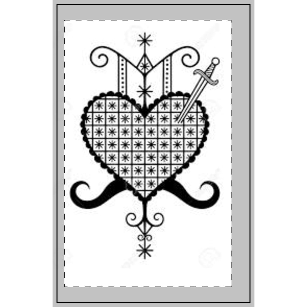 Dotted Spiral Notebook — Mystical Decorative Heart Sketchbook