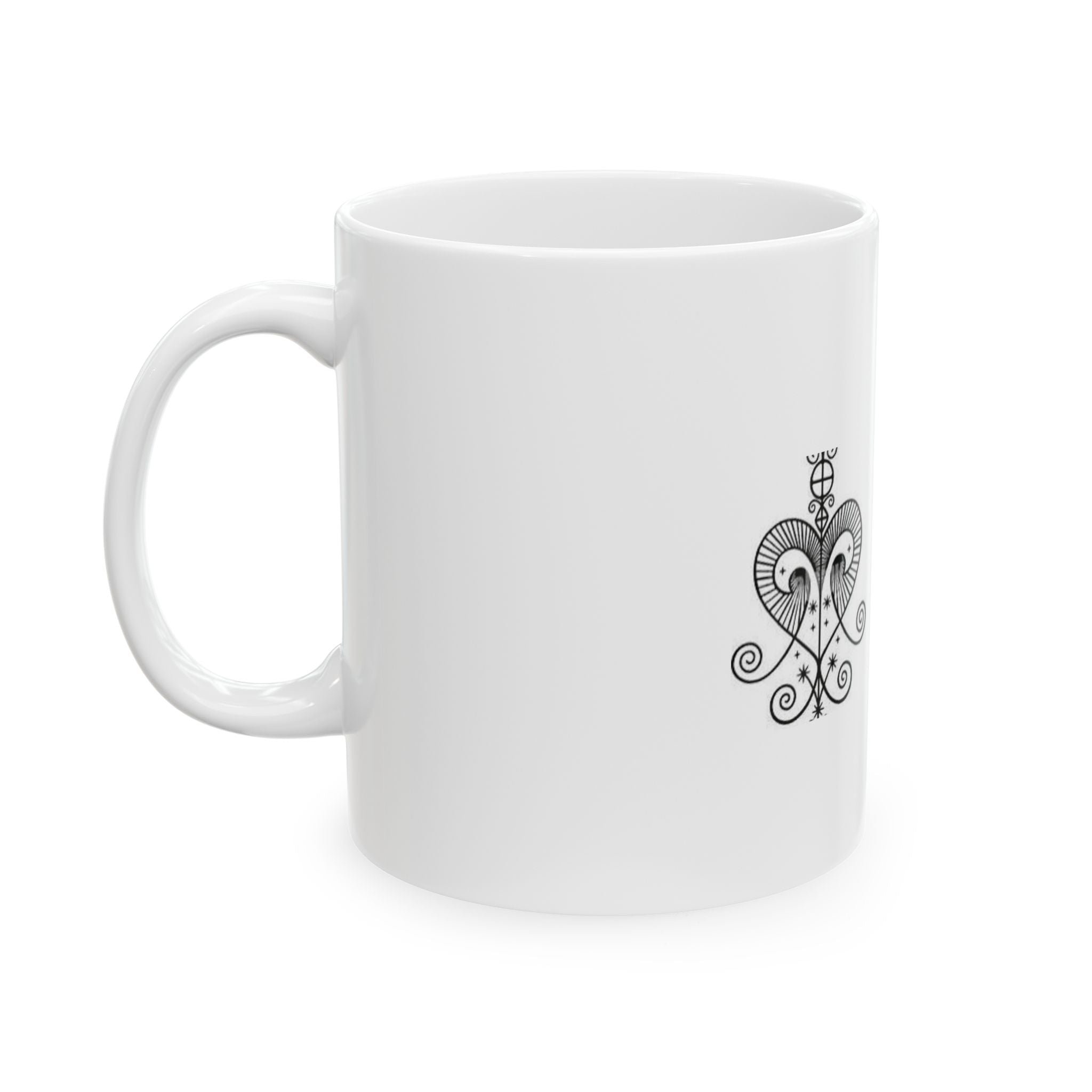Freda’s Veve Ceramic Mug — 11oz & 15oz Spiritual Symbol Coffee Cup
